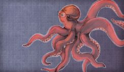 Spectacled cephalopod